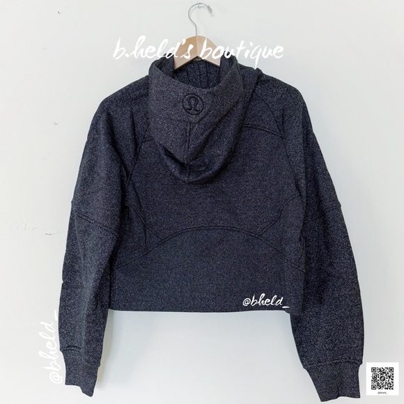 lululemon Scuba Oversized Half-Zip Hoodie *Spark in Black/Silver Size XS/S NWT - Picture 11 of 16